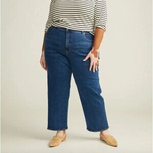 Universal Standard Etta High Rise Straight Leg Jeans 28 Inch Aged Indigo Size 10